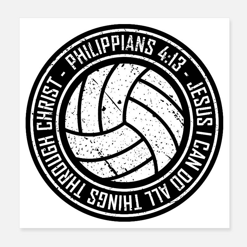 Philipper4:13 Glaube Emblem Kreis Poster 20x20 cm