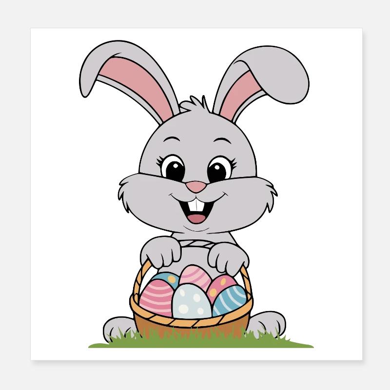 Lapin de Pâques Poster 20 x 20 cm