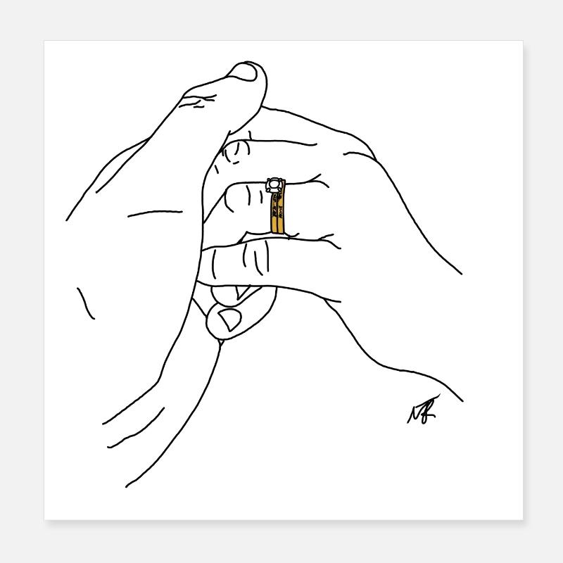 MJR - Ehe Poster 20x20 cm