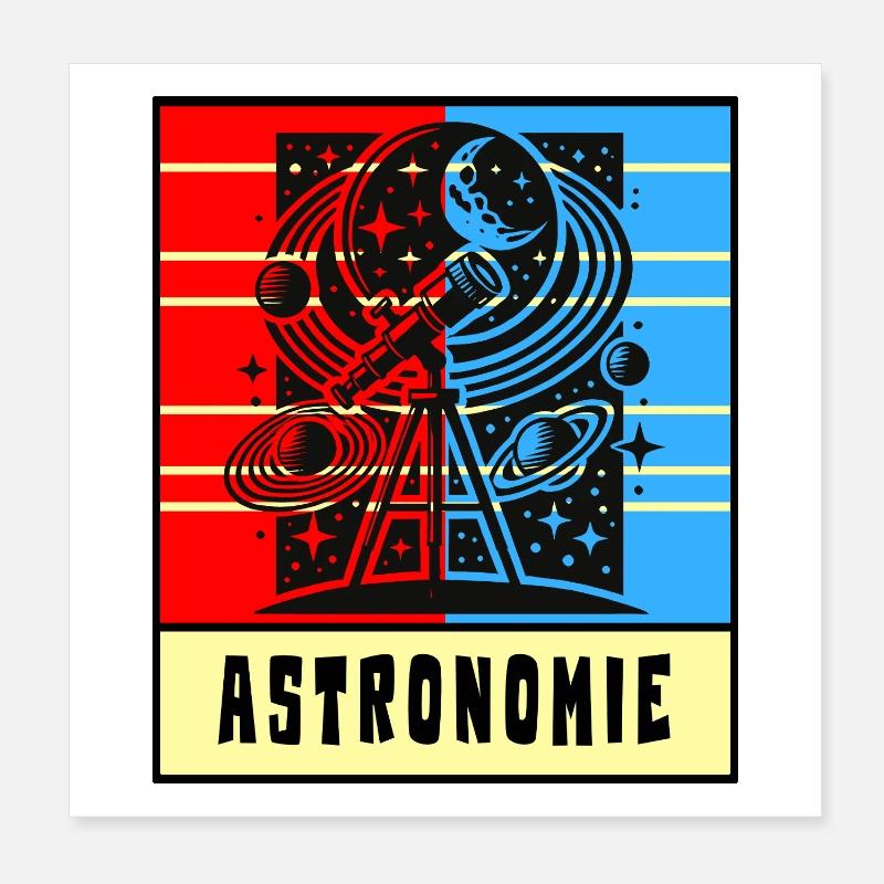 Astronomie Retro Style Poster 20x20 cm