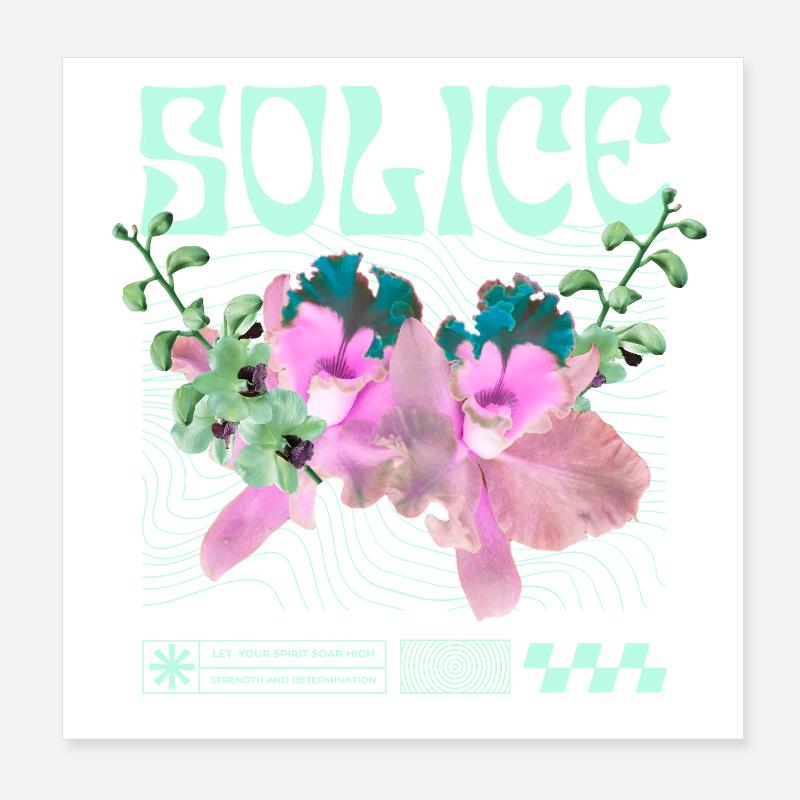 Solice – Botanische Ruhe Poster 20x20 cm