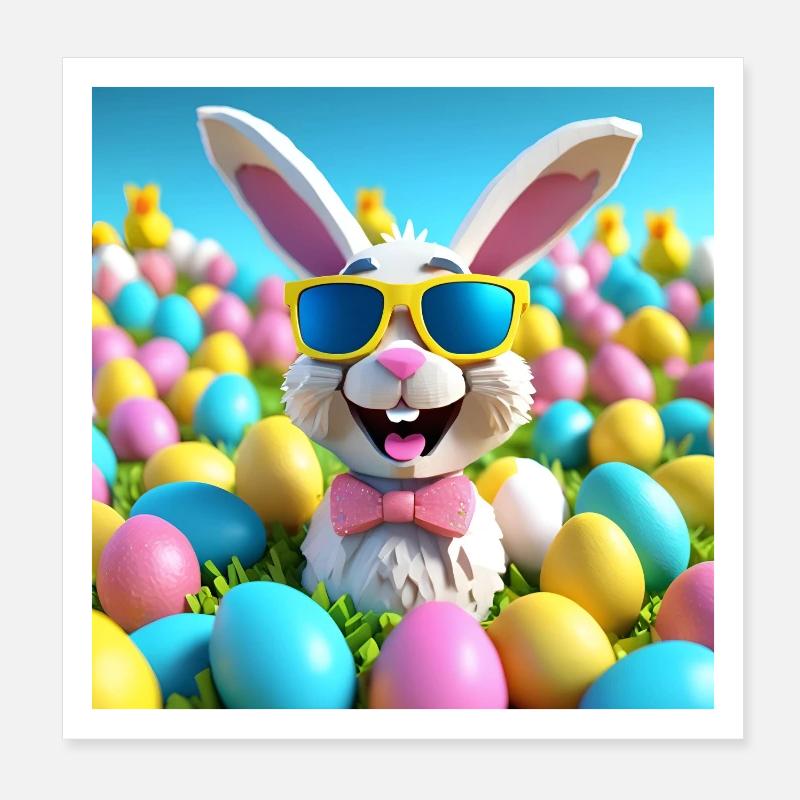 pâques, joyeuses pâques, easter Poster 20 x 20 cm