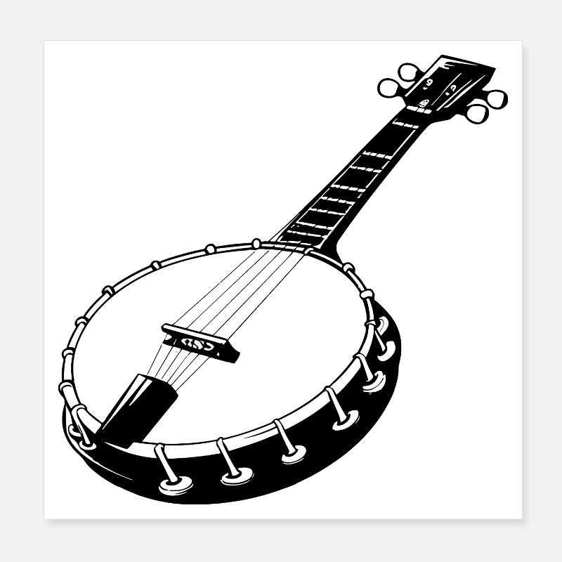 Banjo Poster 20x20 cm