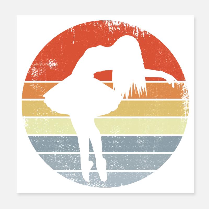 Dessin de Ballet Vintage Poster 20 x 20 cm