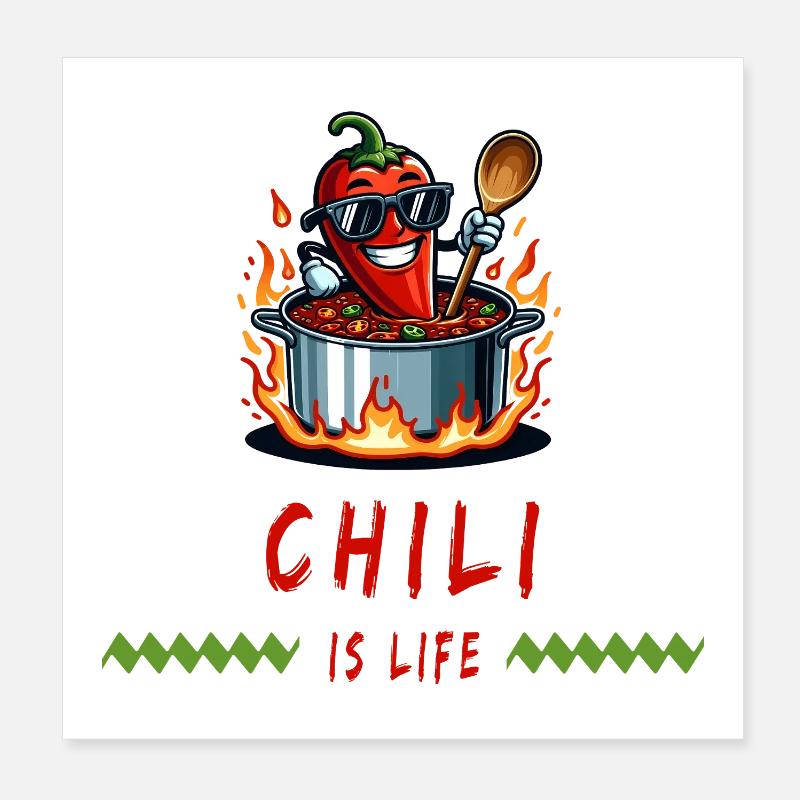 Le chili, c’est la vie Poster 20 x 20 cm