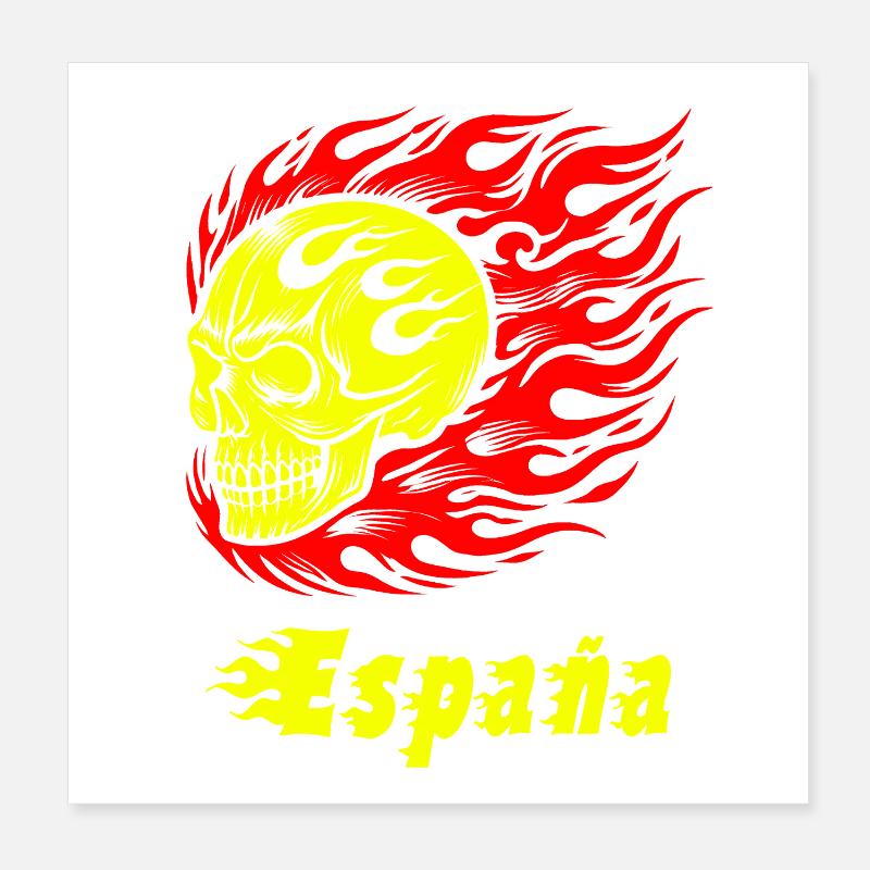 Conception de crâne Spanein Poster 20 x 20 cm