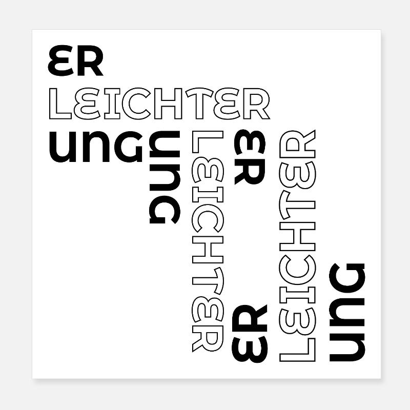 ERLEICHTERUNG Poster 20x20 cm