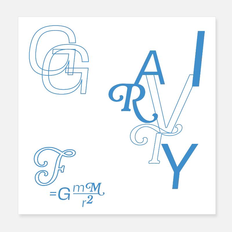Typo meets gravity Poster 8" x 8" (20x20 cm)