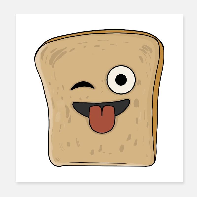 Funny bread Poster 8" x 8" (20x20 cm)