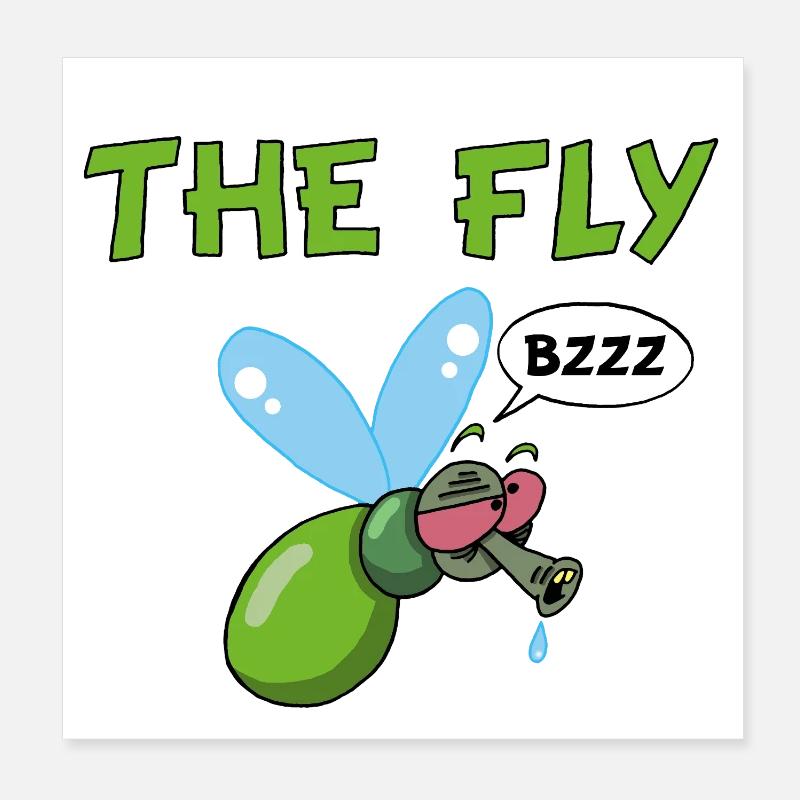 Die Fliege Poster 20x20 cm