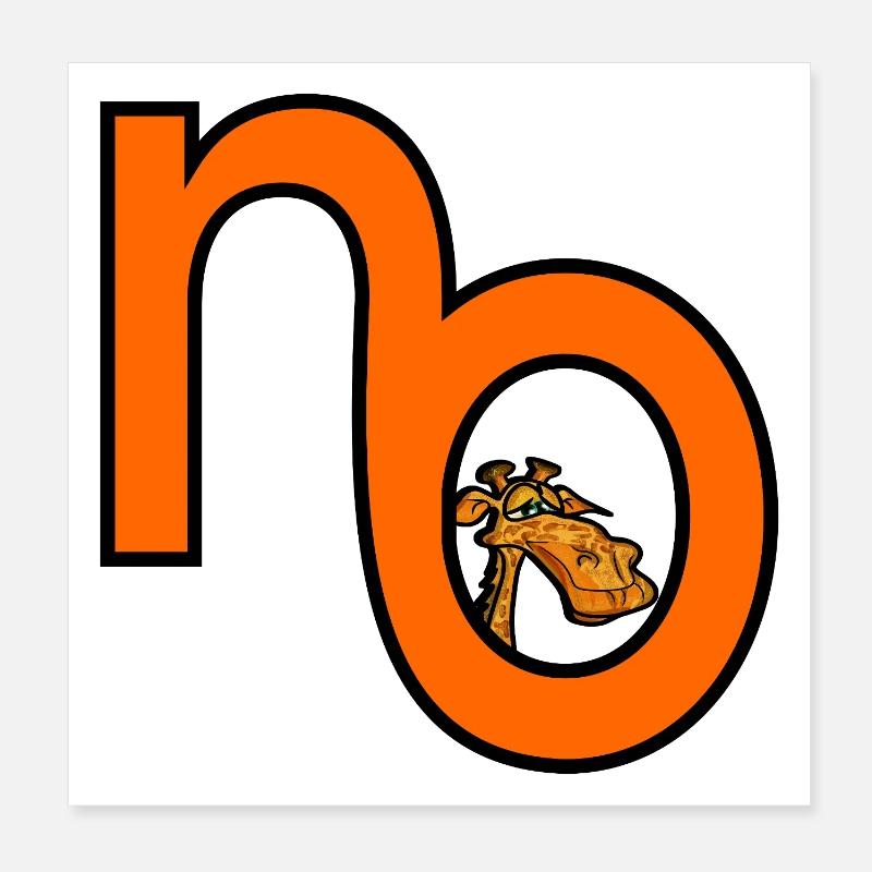 GIRAFE COMMUNICATION NON Poster 20 x 20 cm