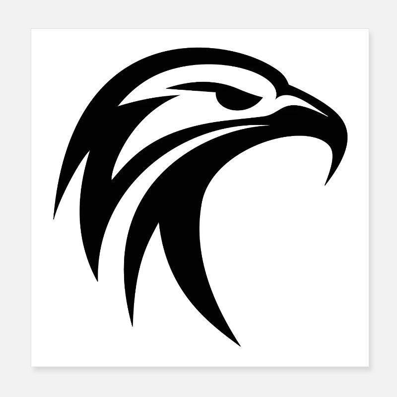 Tribal Eagle Poster 8" x 8" (20x20 cm)