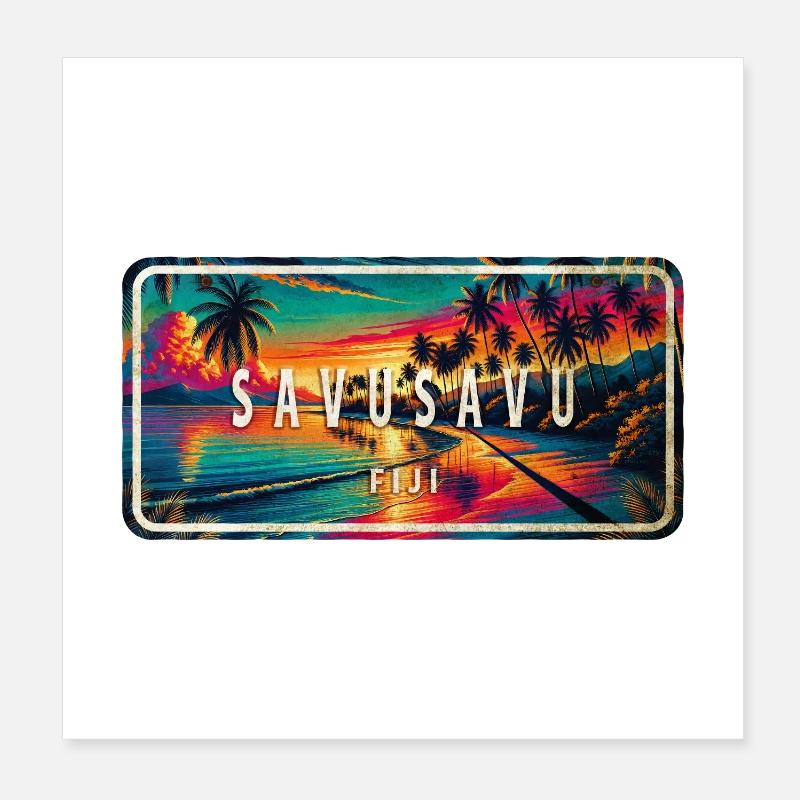 Savusavu – Paradis tropical Poster 20 x 20 cm