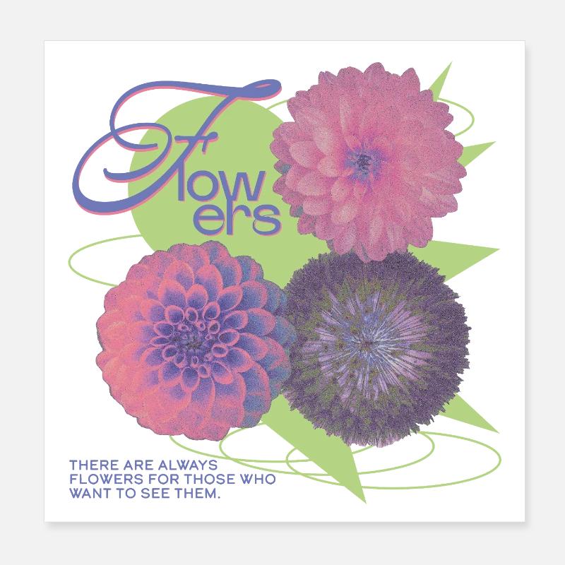 Énoncé de vision florale Poster 20 x 20 cm