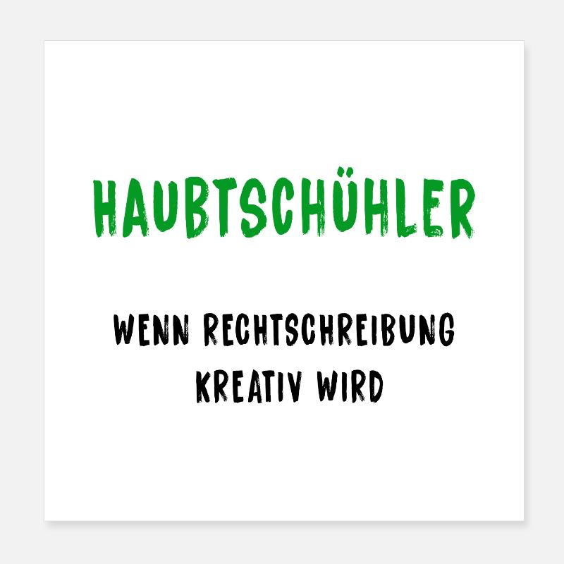 Haubtschühler – Creative Spelling Poster 8" x 8" (20x20 cm)