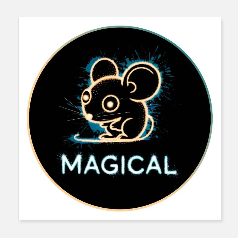 Souris magique Poster 20 x 20 cm