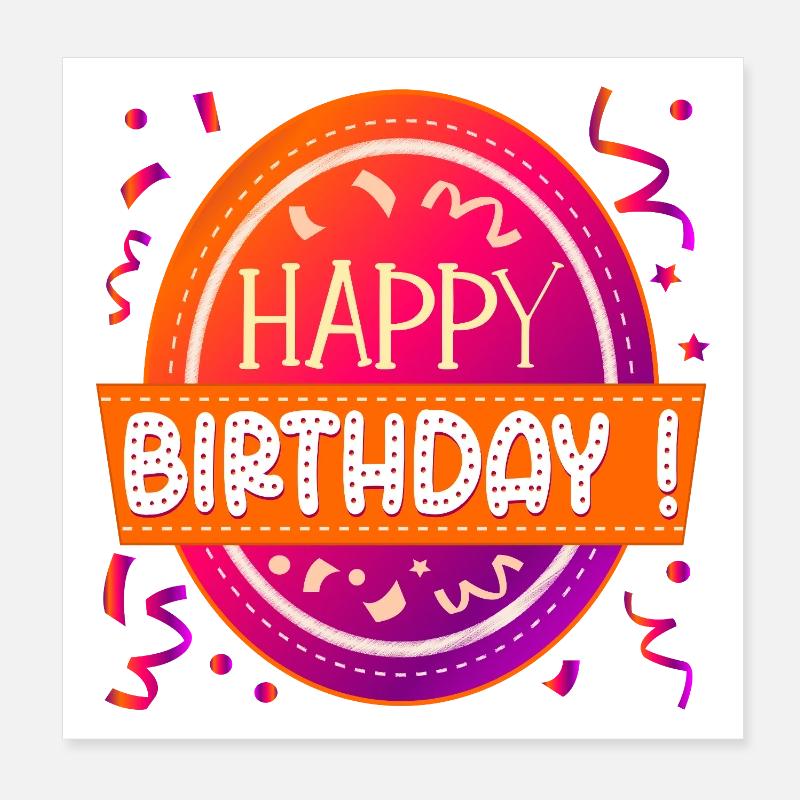 FÉLICITATIONS Poster 20 x 20 cm