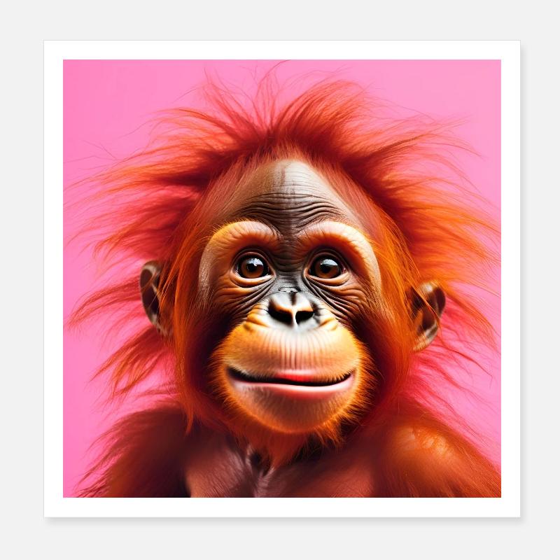 orango, primate, scimmia Poster 20x20 cm