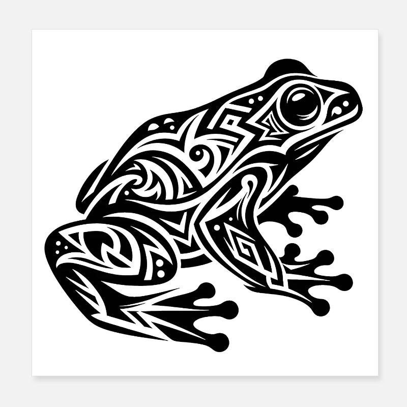 tatouage de grenouille Poster 20 x 20 cm