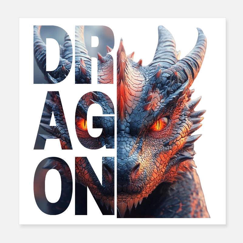 Dragon Poster 20 x 20 cm