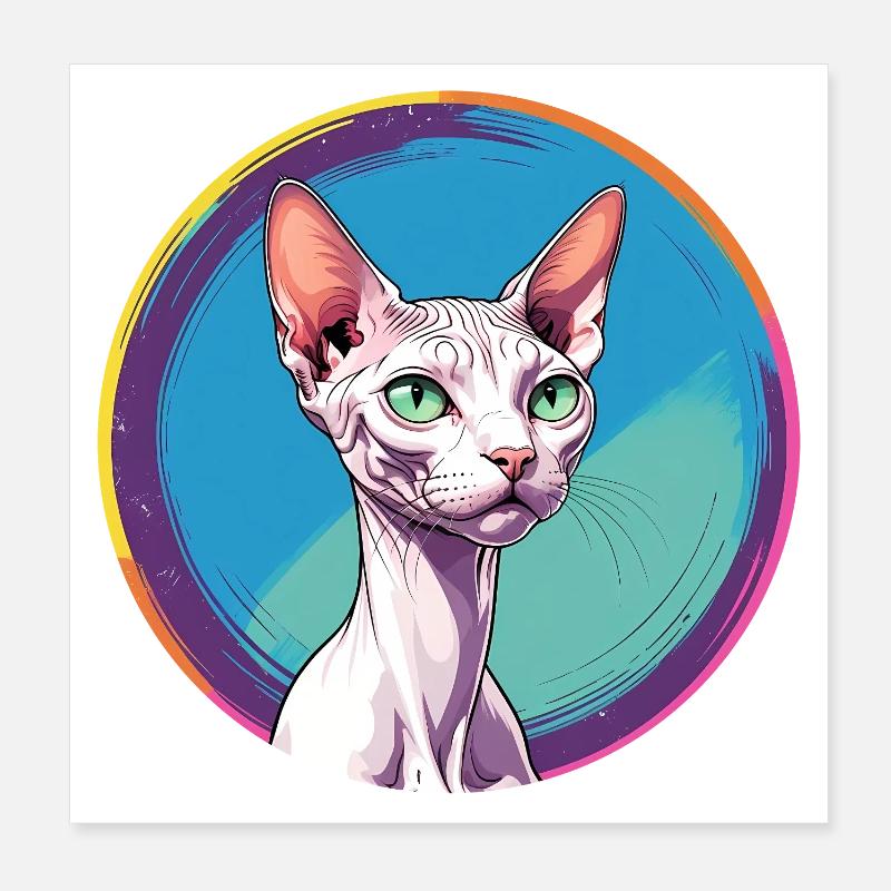 Sphynx Cat Poster 20x20 cm