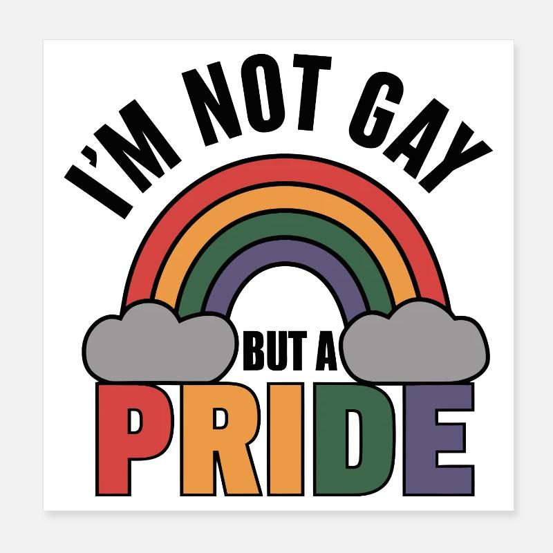 Stolzes Statement Poster 20x20 cm