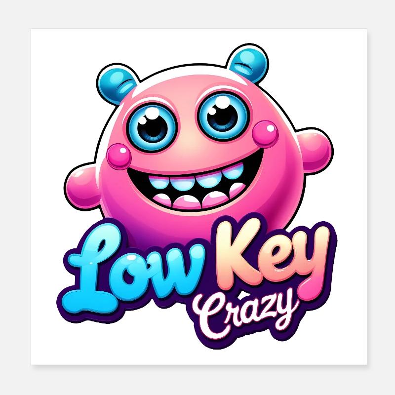 Low Key Crazy Poster 20x20 cm