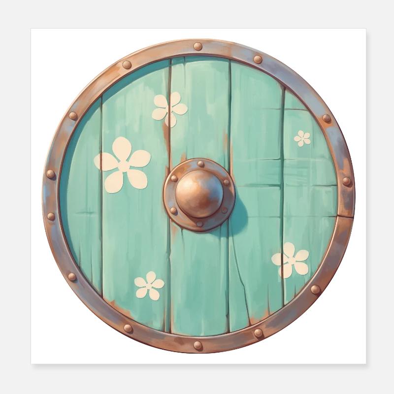 Viking Shield Poster 8" x 8" (20x20 cm)