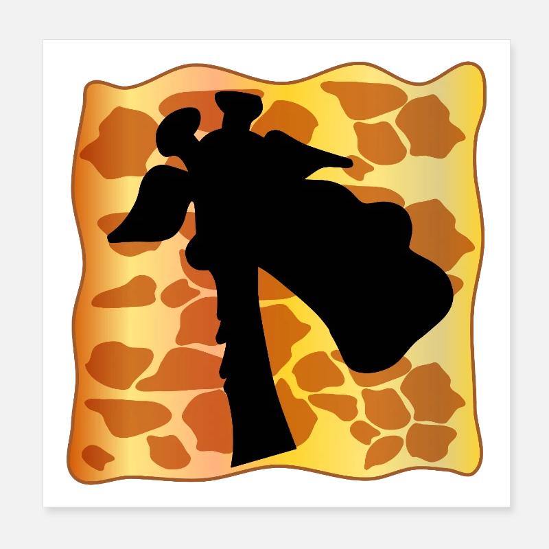 MOTIF GIRAFE RAFF Poster 20 x 20 cm