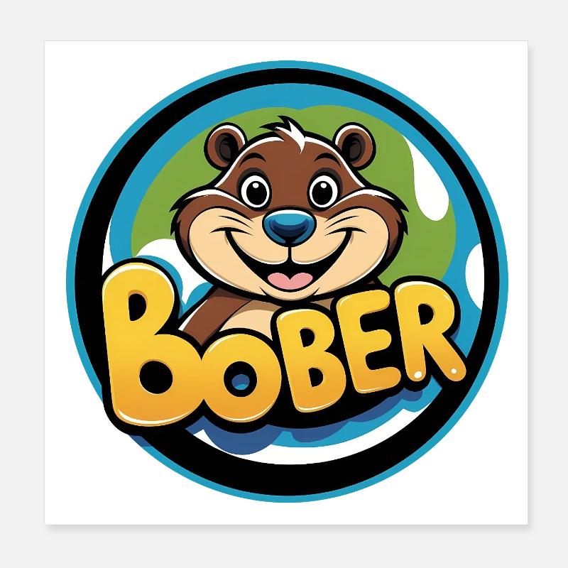 Bober Poster 20x20 cm