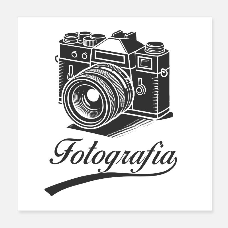 Fotografia – Vintage Camera Poster 8" x 8" (20x20 cm)