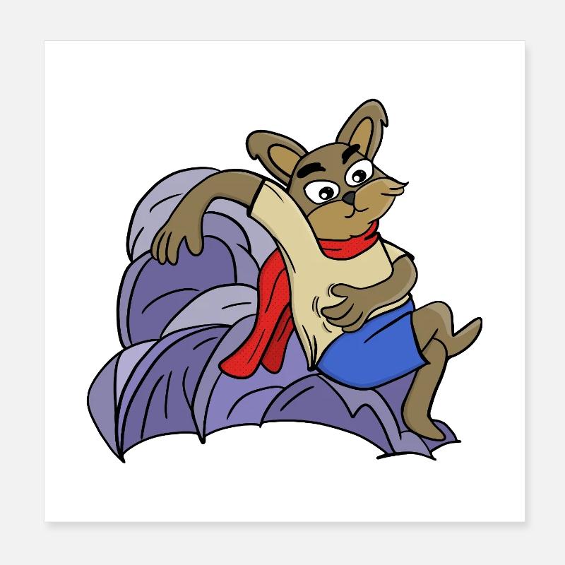 Clever fox Poster 8" x 8" (20x20 cm)