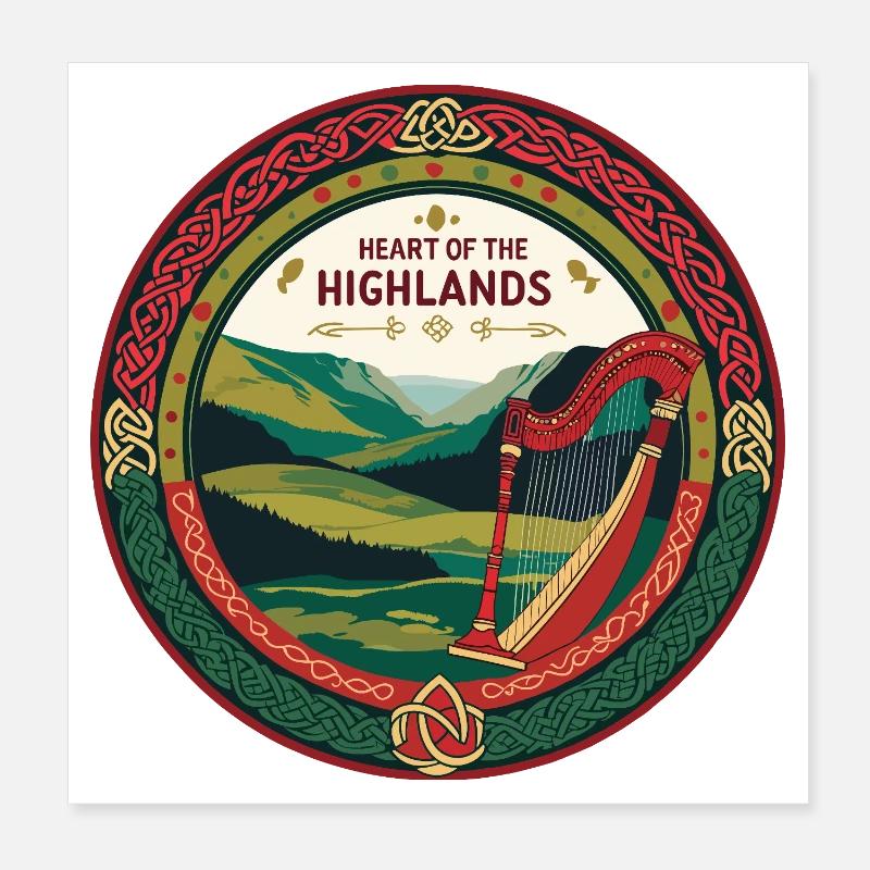 Schottland Poster 20x20 cm