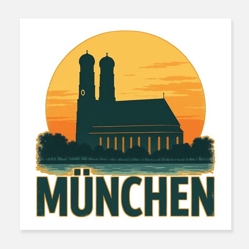 München Poster 20x20 cm