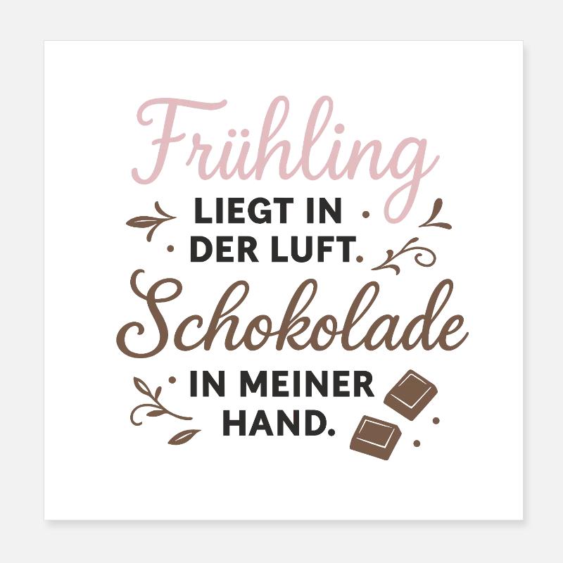 Le printemps dans l’air, chocolat à la main Poster 20 x 20 cm