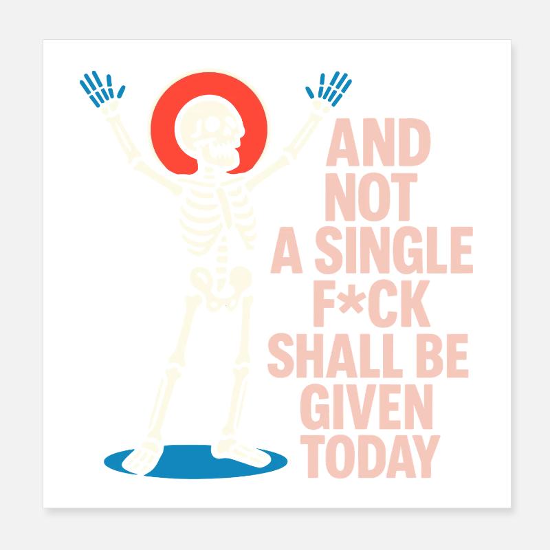 Lebendiges Skelett Celebration Design Poster 20x20 cm