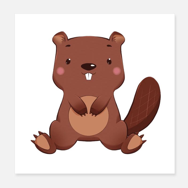 Castor Poster 20 x 20 cm