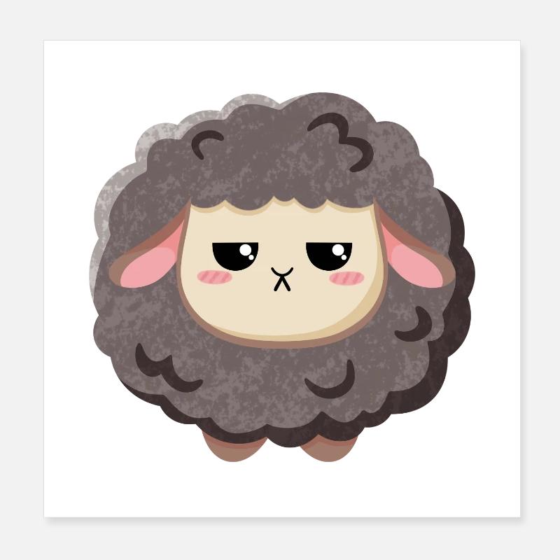 Mouton noir - sinistre et doux Poster 20 x 20 cm