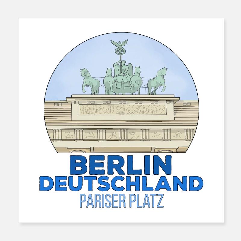 Pariser Platz Berlin Poster 20 x 20 cm