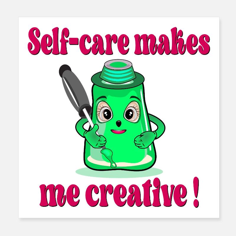 SELF-CARE CREATIVE NAIL ART Poster 8" x 8" (20x20 cm)