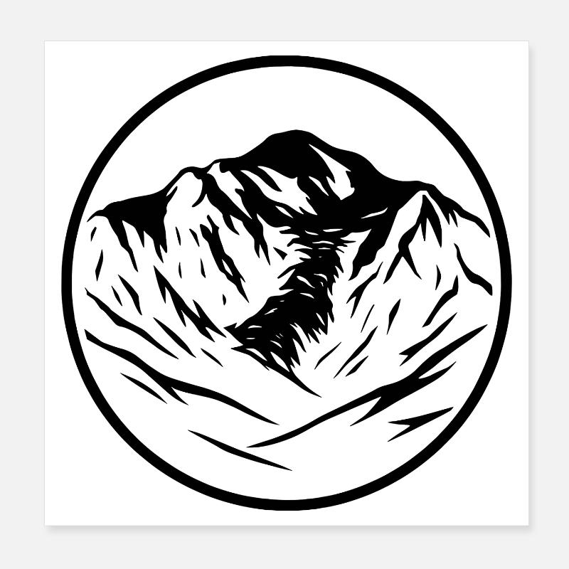 Mont Blanc Poster 20 x 20 cm