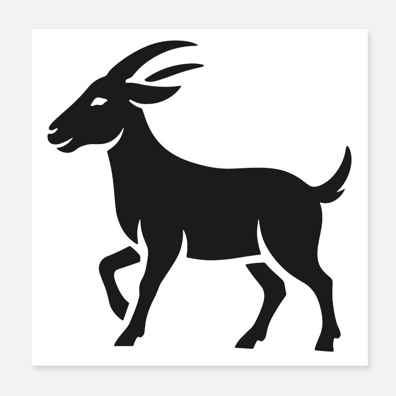Geißbock Poster 20x20 cm