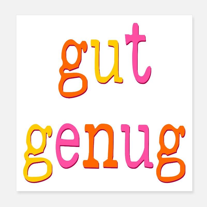 SELBSTWERT ÜBUNG GUT GENUG SEIN Poster 20x20 cm