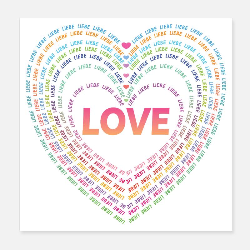 Liebe. Poster 20x20 cm
