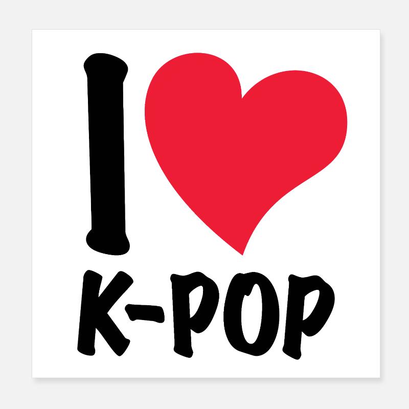 Ich liebe K-Pop Poster 20x20 cm
