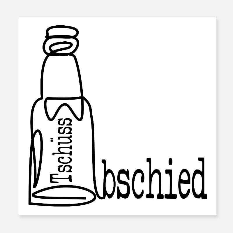 ABSCHIEDSPARTY ABSCHIED BIER Poster 20x20 cm