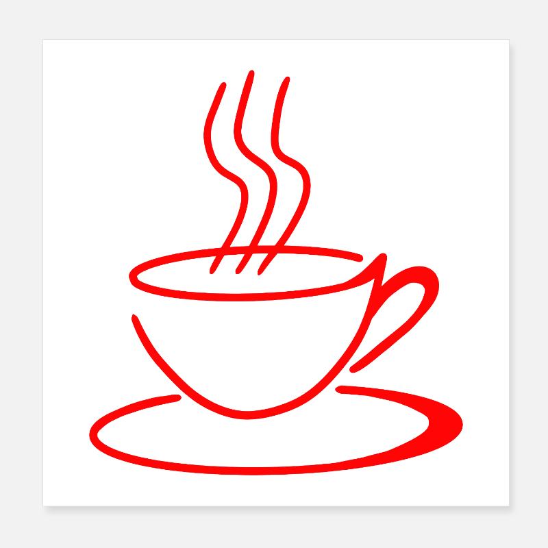 Café minimaliste et moderne Poster 20 x 20 cm