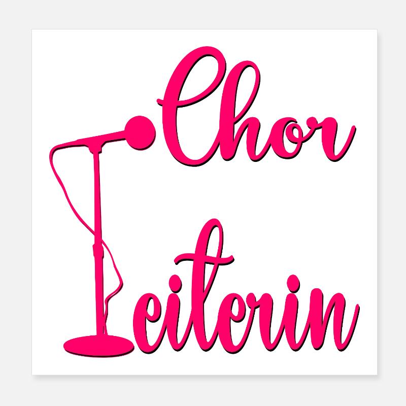 Hobby Chor Leitung Chorleiterin Poster 20x20 cm