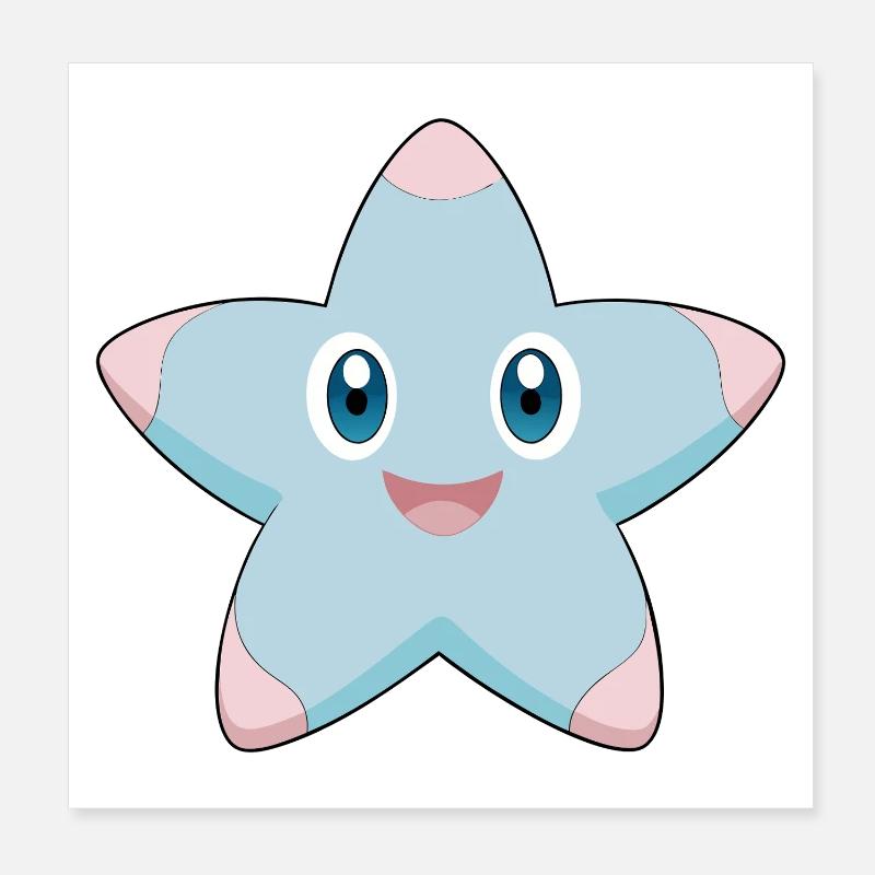 Cheerful and smiling starfish Poster 8" x 8" (20x20 cm)