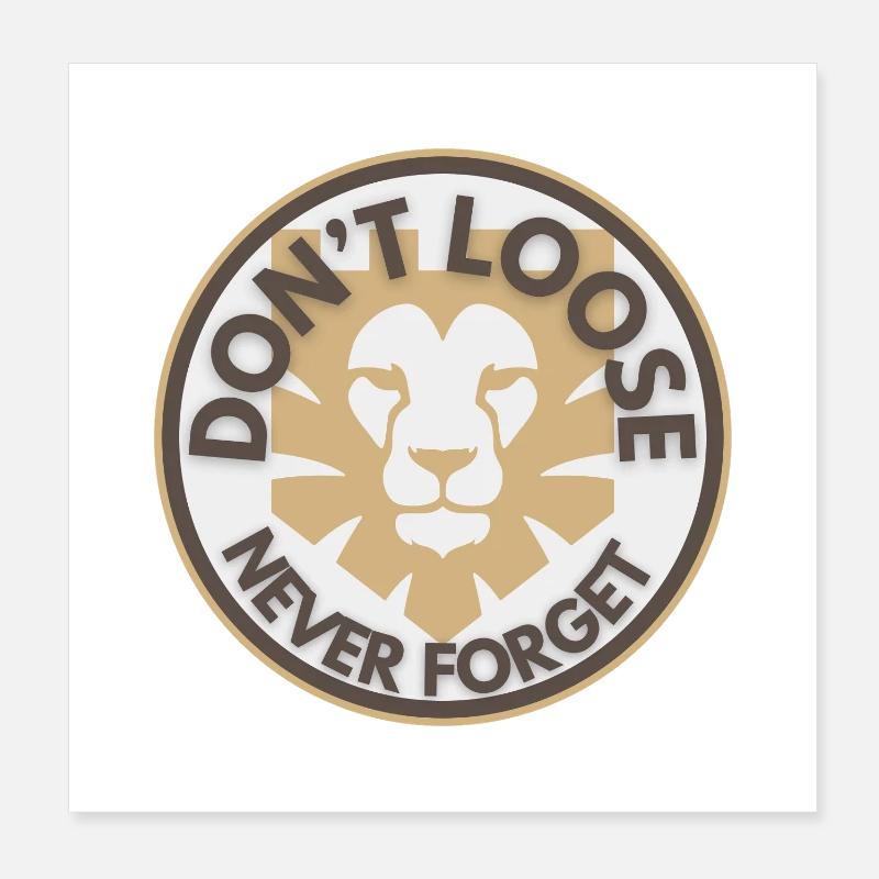 La 1ère règle « Don’t Loose – Never Forget » Buffet Poster 20 x 20 cm